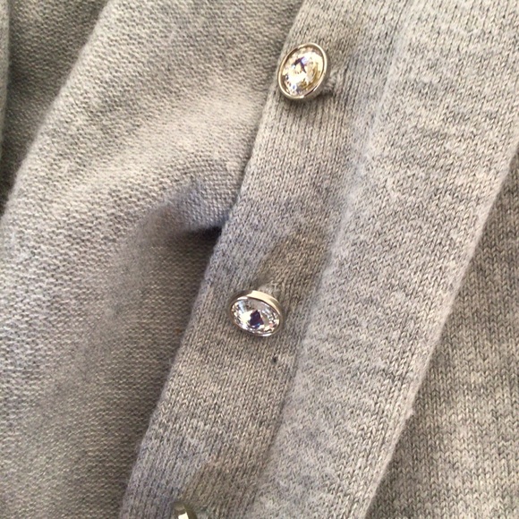 ALFANI GRAY SILK BUTTON DOWN CARDIGAN LARGE - Picture 6 of 7